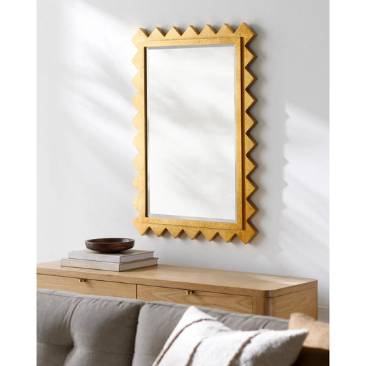 Harrison Mirror by Livabliss in frame: gold and gilded. Made from frame: manufactured wood in a unique style.