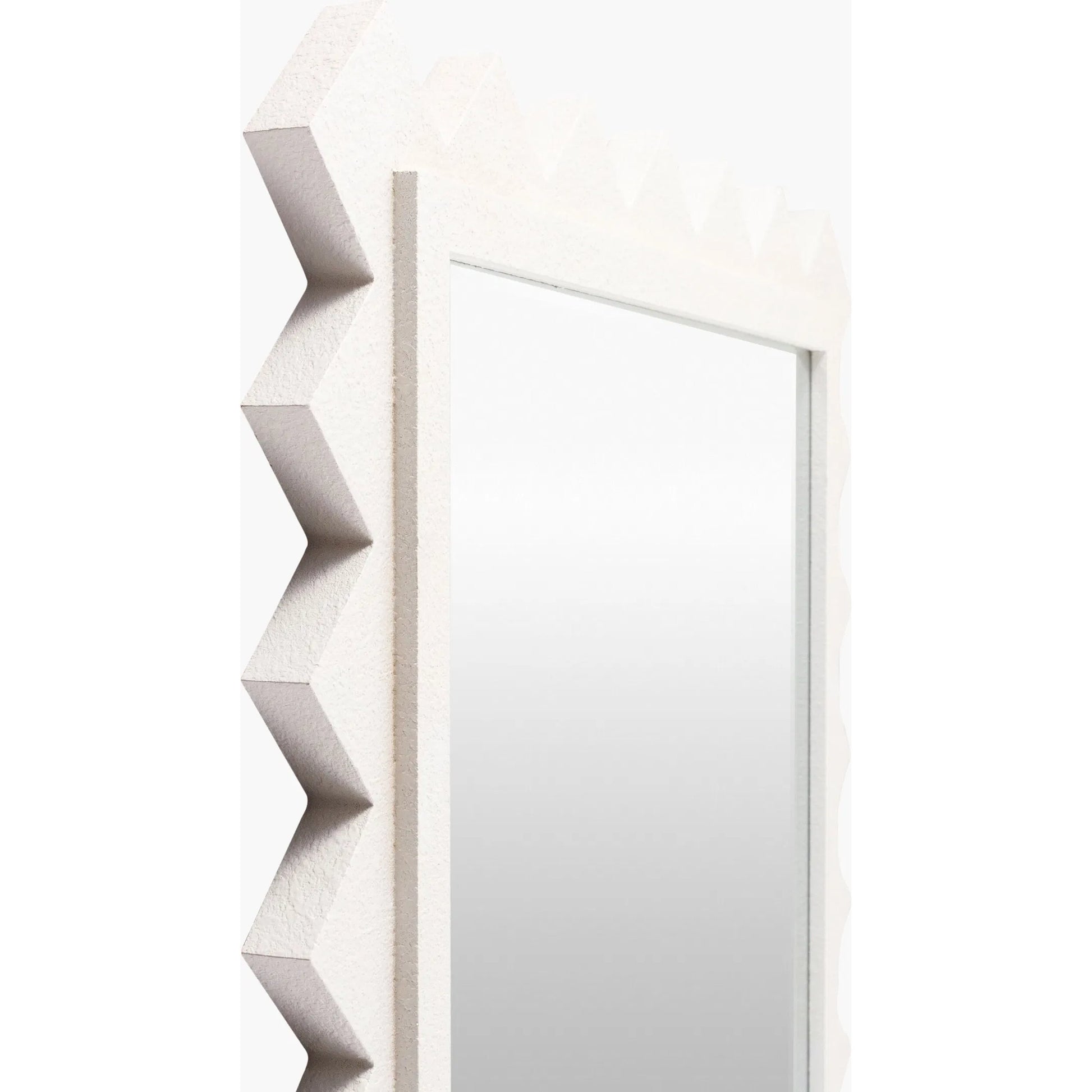 Harrison Accent Mirror - 14841 by Surya in white and painted. Made from manufactured wood in a modern style.