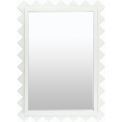 Harrison Accent Mirror - 14841 by Surya in white and painted. Made from manufactured wood in a modern style.