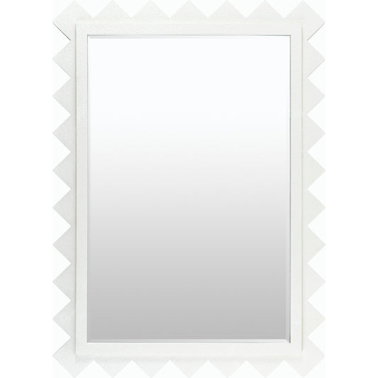 Harrison Accent Mirror - 14841 by Surya in frame: white and painted. Made from manufactured wood in a modern style.