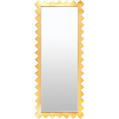 Harrison Accent Mirror - 530731 by Surya in frame: gold and gold leaf. Made from manufactured wood in a modern style.