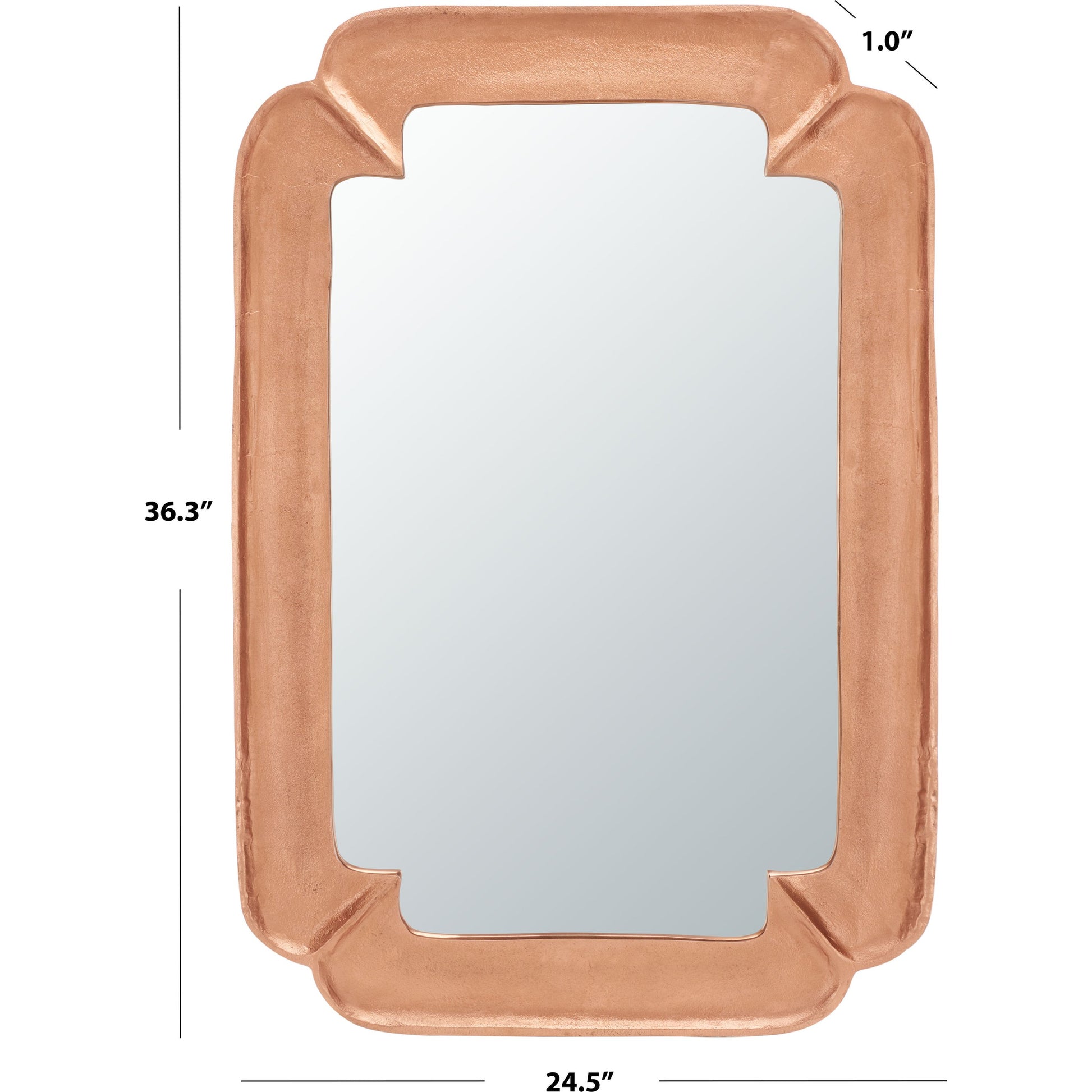 Kay Mirror by HedgeApple Essentials in copper. Made from iron, glass in a modern style.