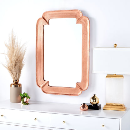 Kay Mirror by HedgeApple Essentials in copper. Made from iron, glass in a modern style.