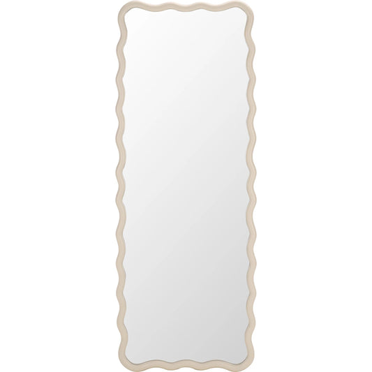 Rice Full Length Mirror by HedgeApple Essentials in white. Made from 50% mdf, 48% aluminum mirror, 2% iron in a unique style.