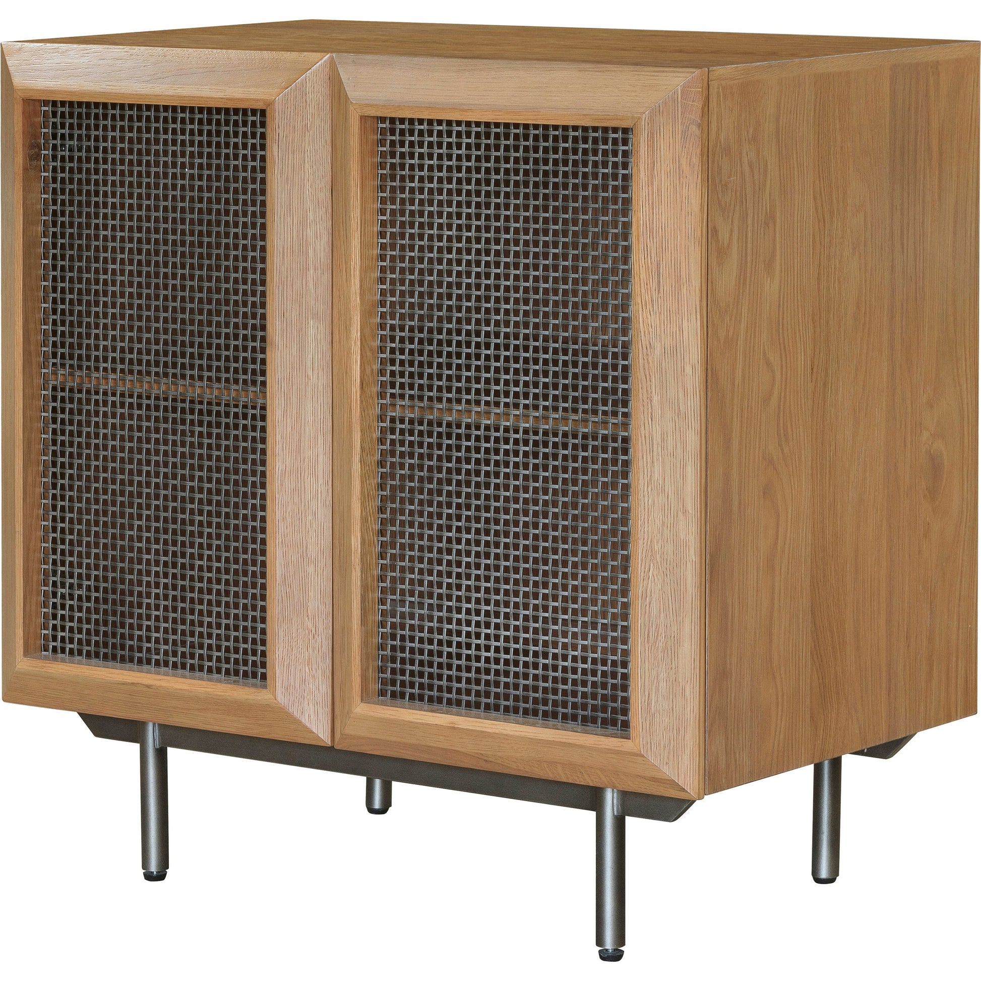 Marshall - 531938 by Surya in metallic pewter, brown and wood finish. Made from top: oak, base: metal in a transitional style.