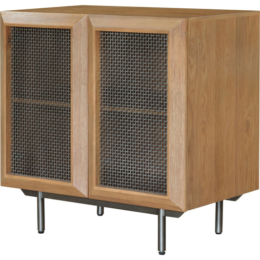 Marshall - 531938 by Surya in top: brown, base: metallic - pewter and wood finish. Made from top: oak, base: metal in a transitional style.