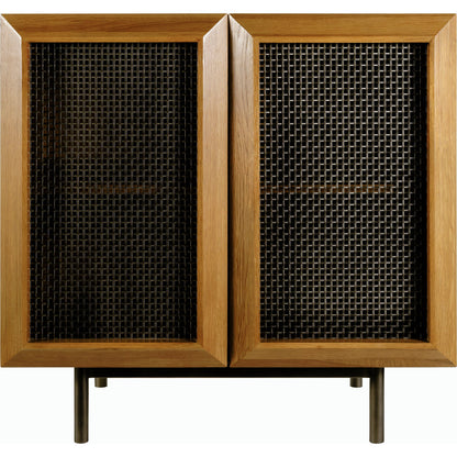 Marshall - 531938 by Surya in metallic pewter, brown and wood finish. Made from top: oak, base: metal in a transitional style.
