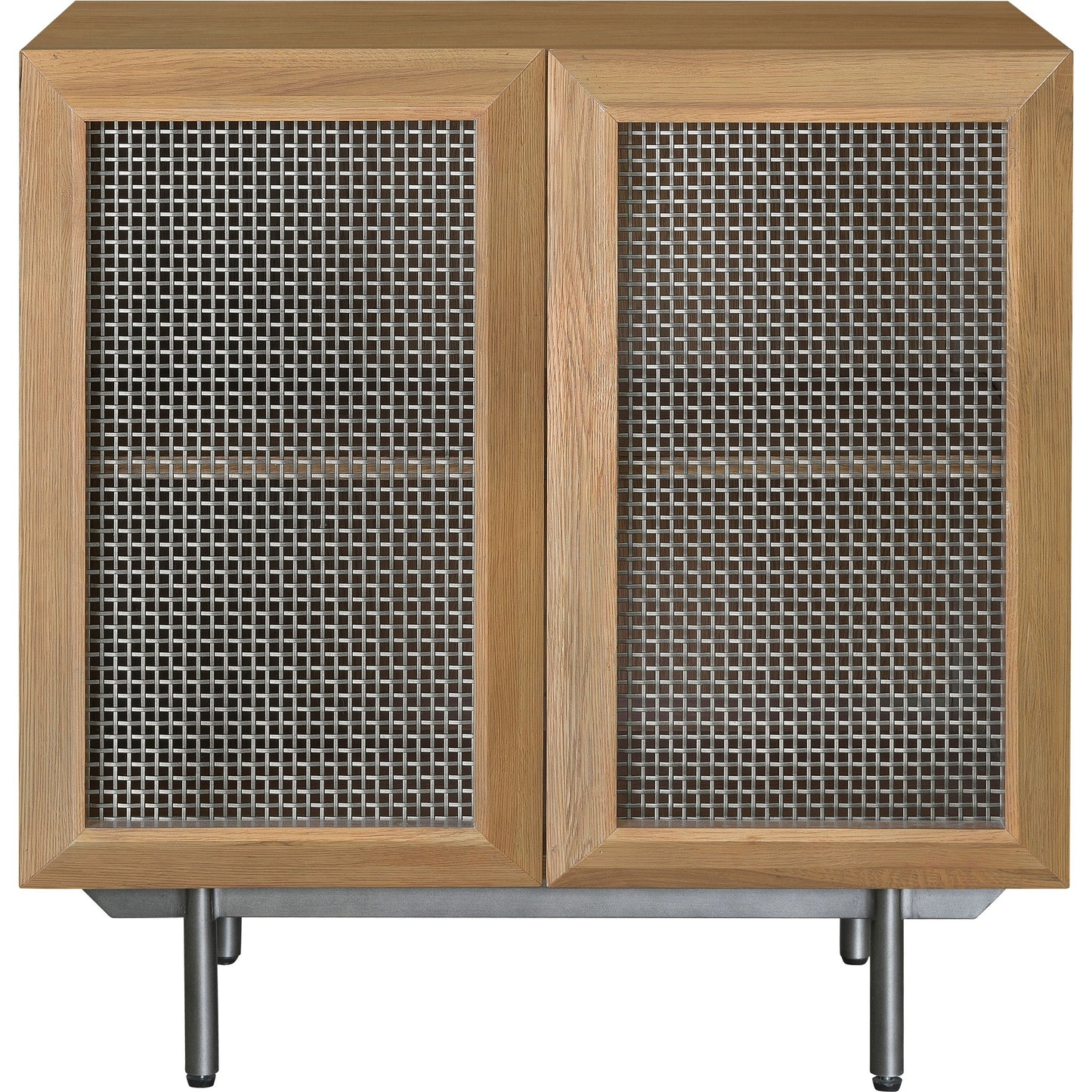 002 SI-2133369 | Additional Silo | Marshall - 531938 by Surya in metallic pewter, brown and wood finish. Made from top: oak, base: metal in a transitional style.