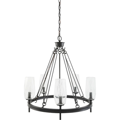 Merivelle Chandelier by Surya. Made from iron, glass in a unique style.
