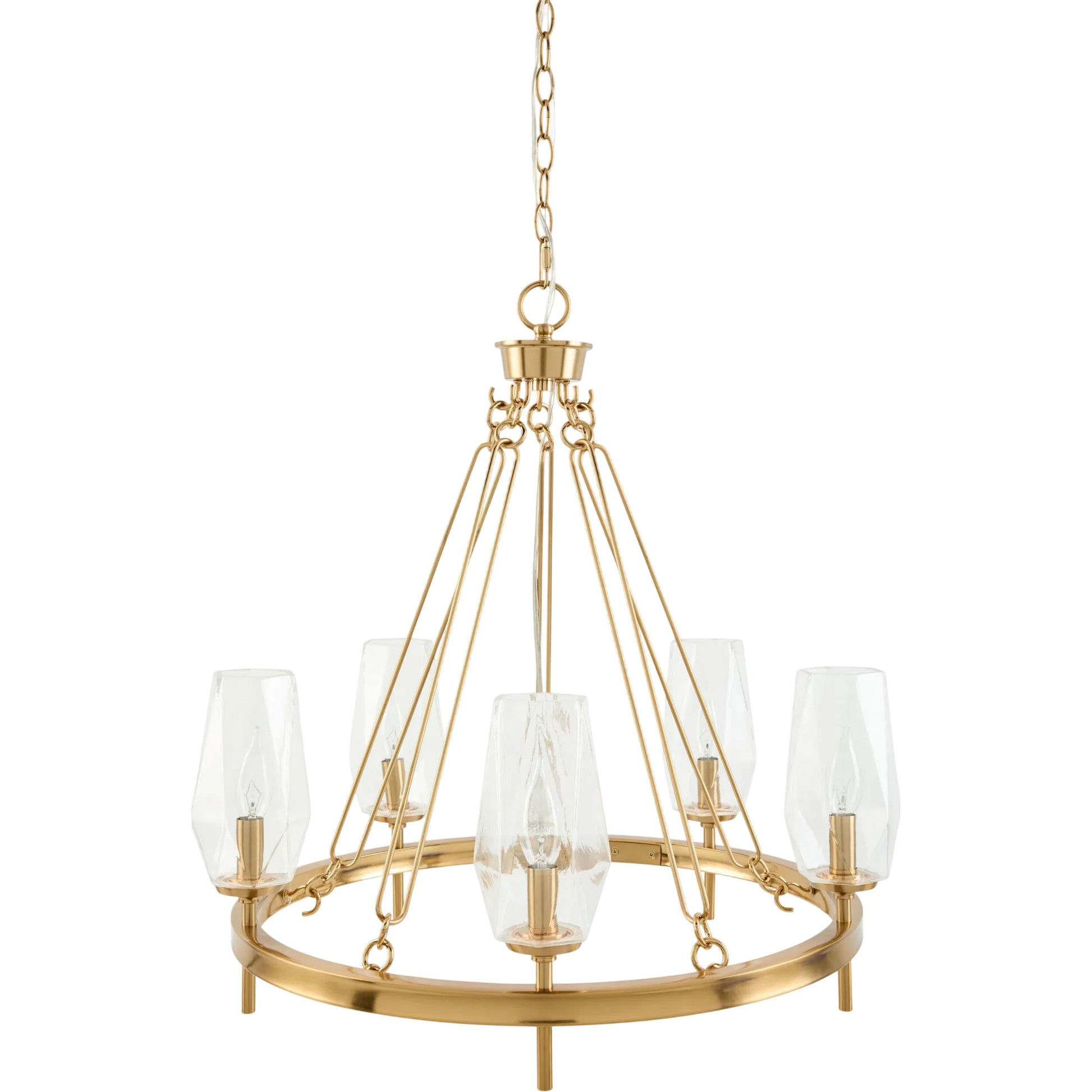 Merivelle Chandelier by Surya. Made from iron, glass in a unique style.