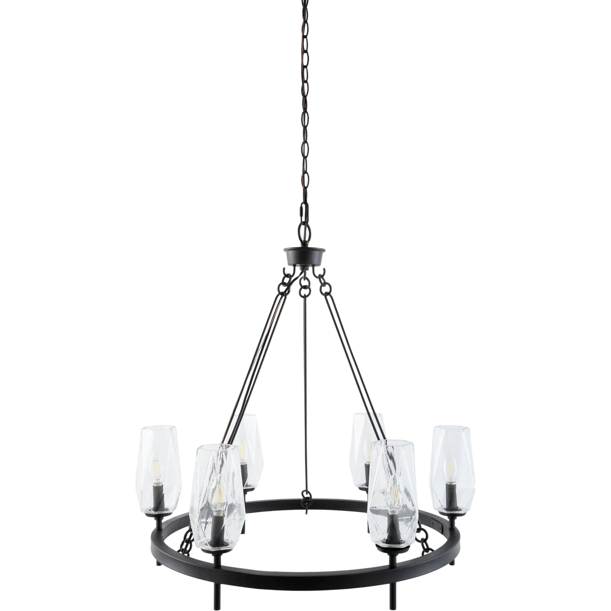 Merivelle Chandelier by Surya. Made from iron, glass in a unique style.