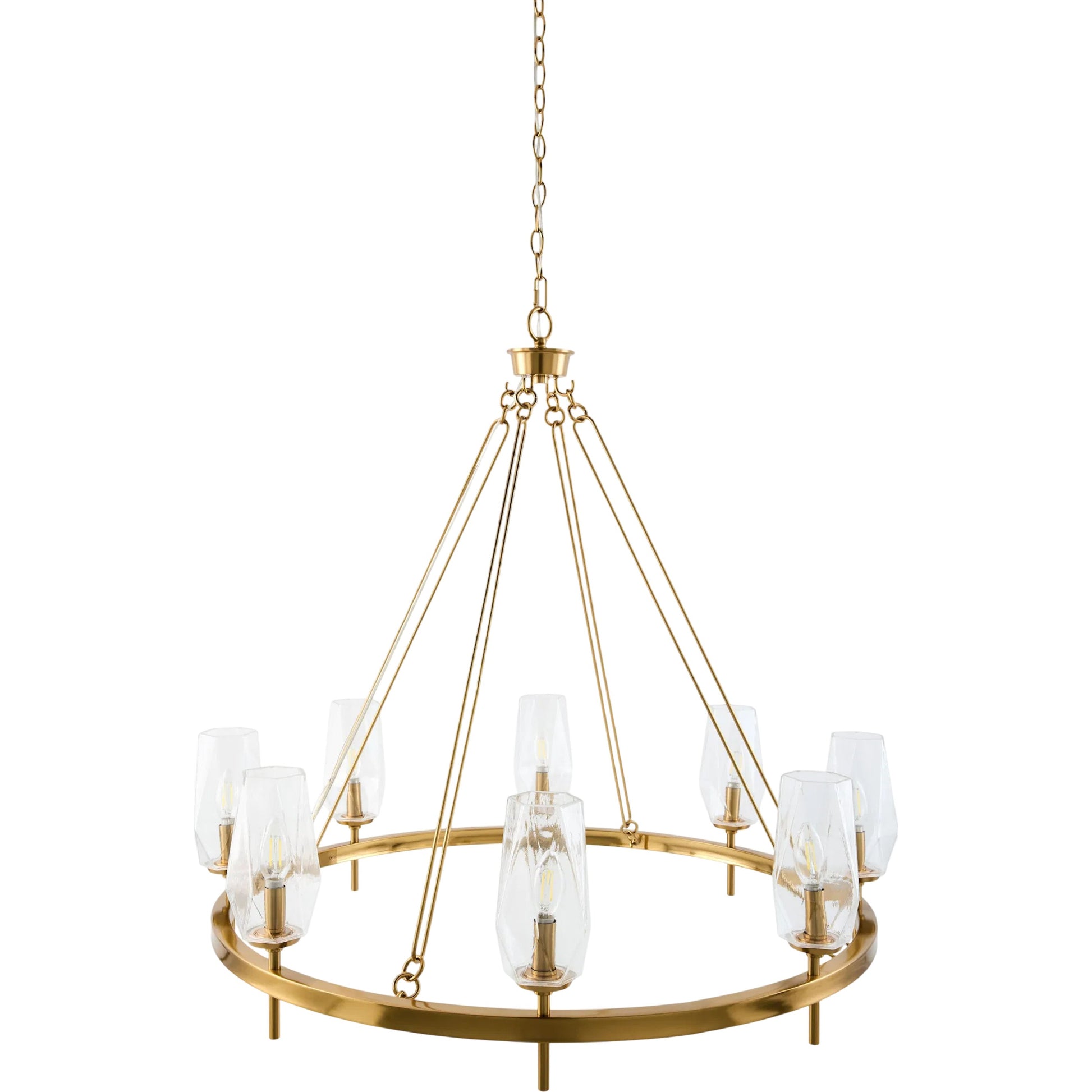 Merivelle Chandelier by Surya. Made from iron, glass in a unique style.