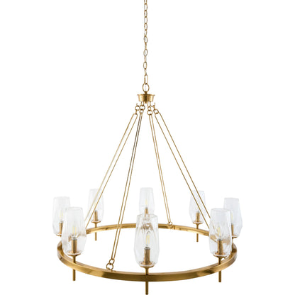 Merivelle Chandelier by Surya. Made from iron, glass in a unique style.
