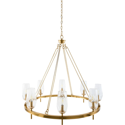 Merivelle Chandelier by Surya. Made from iron, glass in a unique style.