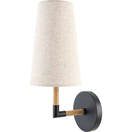 Morvain Wall Sconce by Livabliss. Made from iron, linen, plastic in a unique style.
