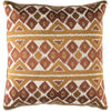 Khaki, Camel, Burnt Orange / Down Feather / 18" x 18"