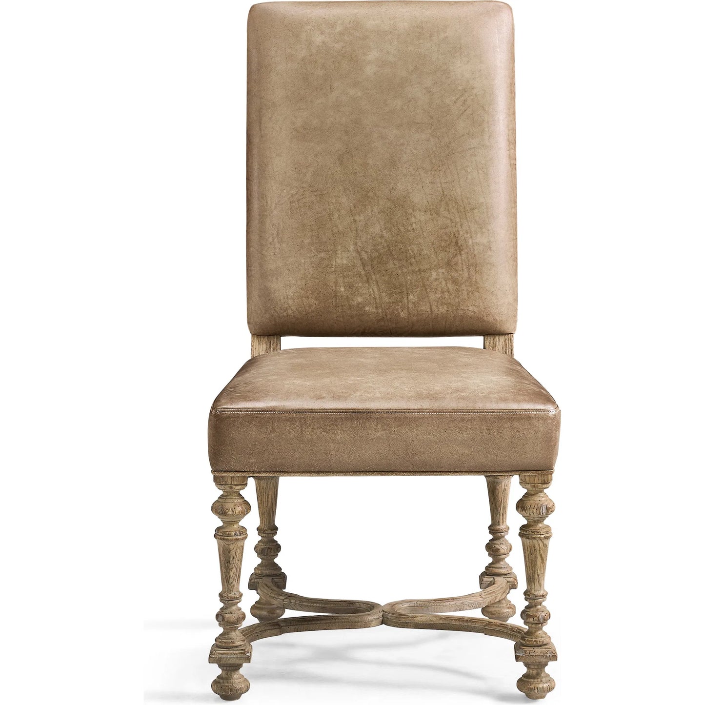 003 SI-2462614 | Additional Silo | Sagehill Leather Side Chair (Set of 2) by Jonathan Charles in timberon grey oak. Made from oak in a traditional style.