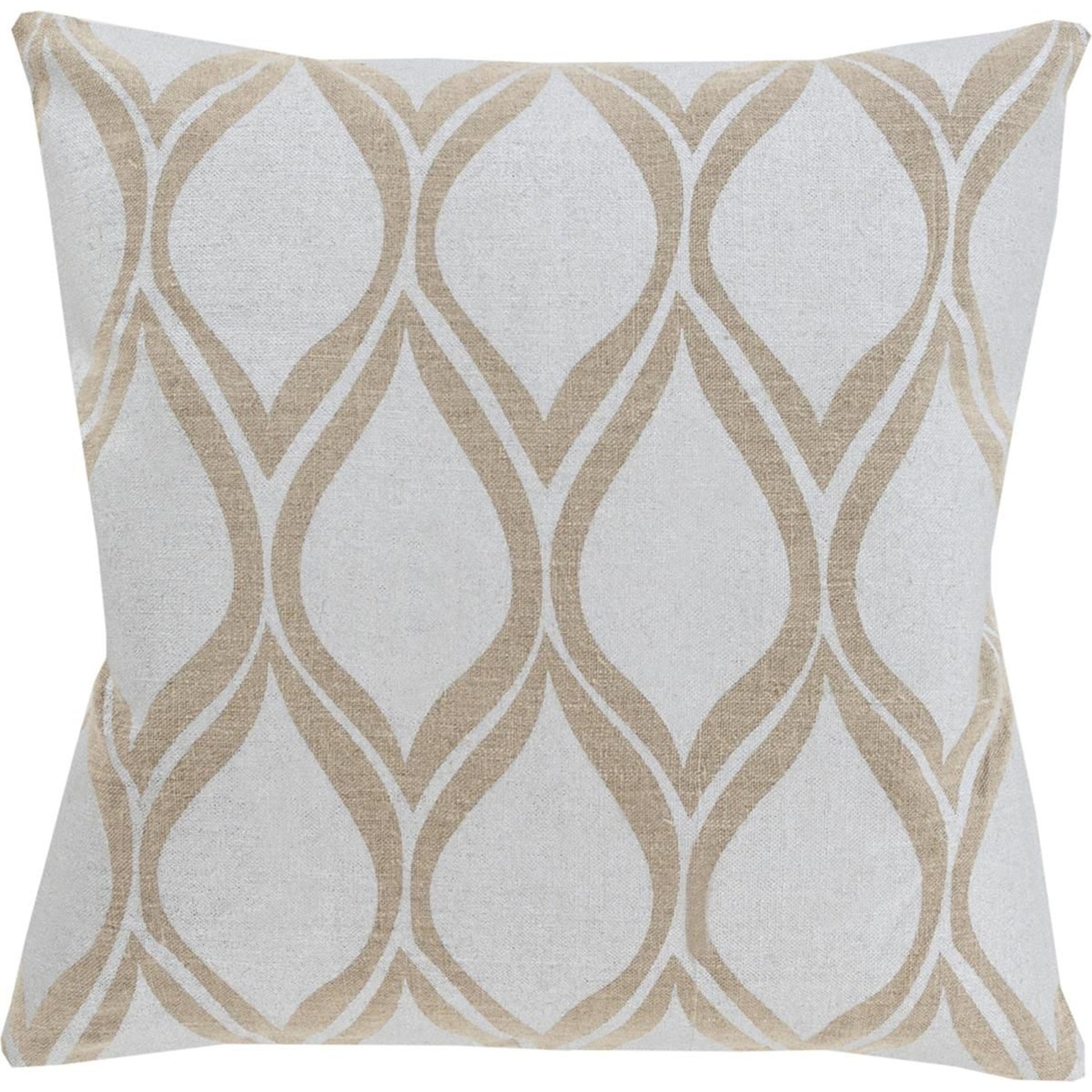 Metallic Stamped Pillow - 13299 by Surya. Made from 100% linen in a modern style.
