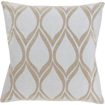 Metallic Stamped Pillow - 13299 by Surya. Made from 100% linen in a modern style.