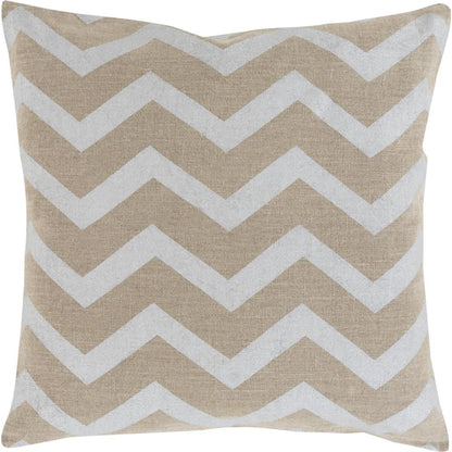 Metallic Stamped Pillow - 16057 by Surya. Made from 100% linen in a modern style.