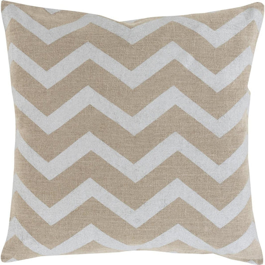 Metallic Stamped Pillow - 16057 by Surya. Made from 100% linen in a modern style.