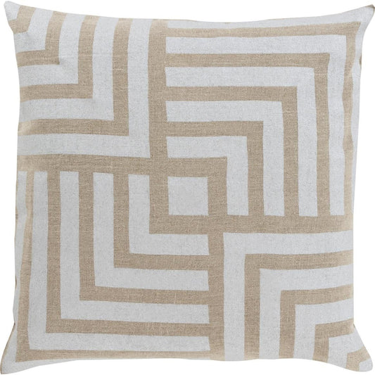 Metallic Stamped Pillow - 13783 by Surya. Made from 100% linen in a modern style.