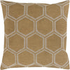 Gold, Beige / Down Feather / 18" x 18"