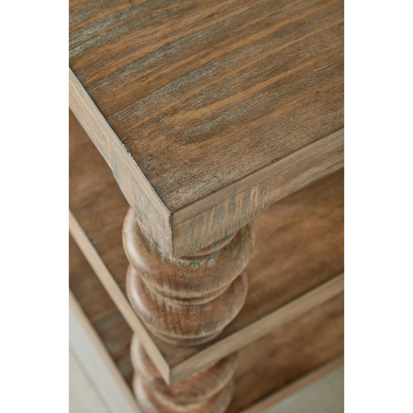 005 SI-2064901 | Closeup | Architrave End Table by A.R.T. Furniture in almond. Made from pine solids and veneer in a traditional style.