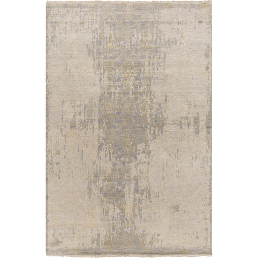 MSH-4001 Rug by Surya in gray, dusty sage, medium gray, charcoal. Made from 70% wool, 30% silk in a unique style.