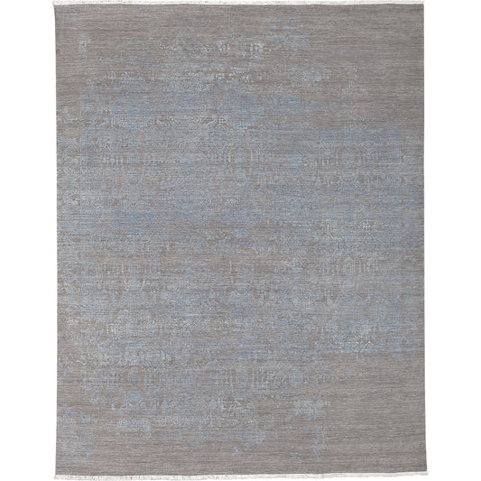 MSH-4004 Rug by Surya in medium gray, denim, off-white, slate, gray. Made from 70% wool, 30% silk in a unique style.