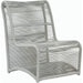 Milano Outdoor Armless Club Chair by Sunset West. Made from olefin rope in a coastal style.