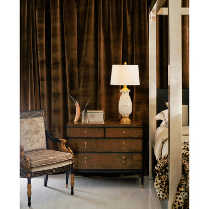 Tribeca Swan Arm Chair by Jonathan Charles in black and painted formal black. Made from acacia in a traditional style.