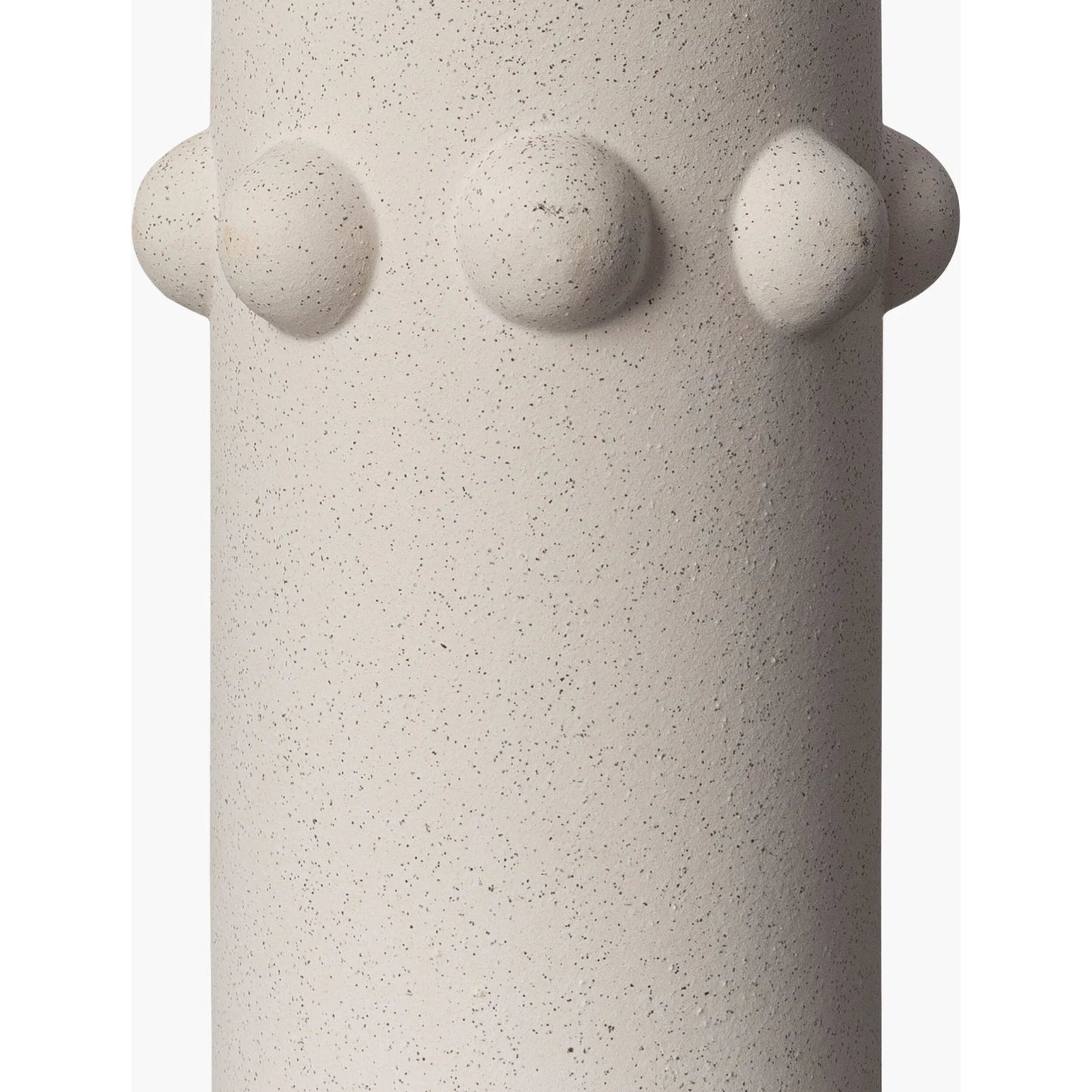 002 SI-2052644 | Closeup | Massimo Lamp by Livabliss in body: cream, shade: cream, finial: metallic - nickel, harp: metallic - nickel, cord: translucent and glazed. Made from body: ceramic, shade (outside): linen, shade (inside): polyester, finial: metal i