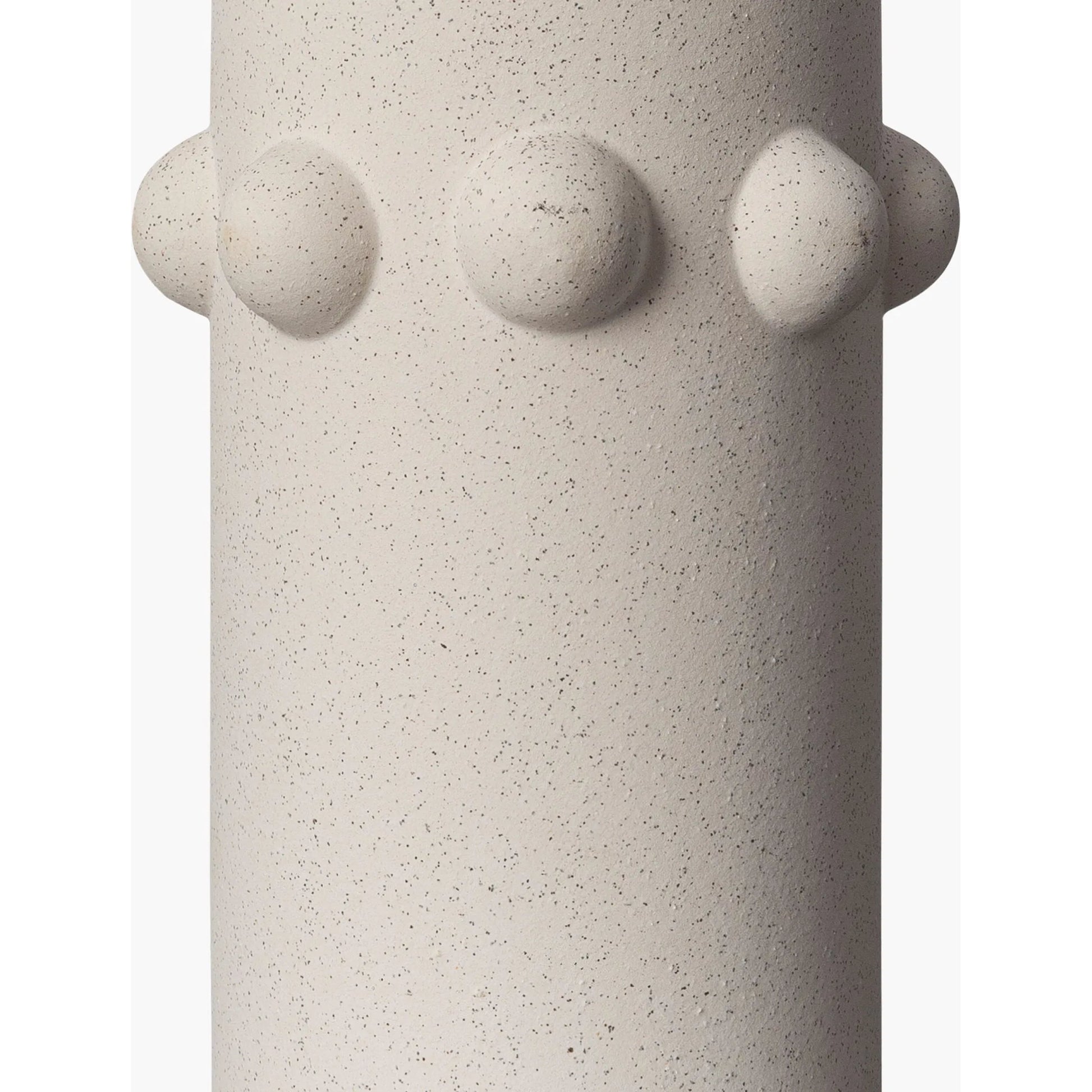 Massimo Lamp by Livabliss in body: cream, shade: cream, finial: metallic - nickel, harp: metallic - nickel, cord: translucent and glazed. Made from body: ceramic, shade (outside): linen, shade (inside): polyester, finial: metal i