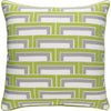 Lime, Ivory, Gray / Down Feather / 18" x 18"