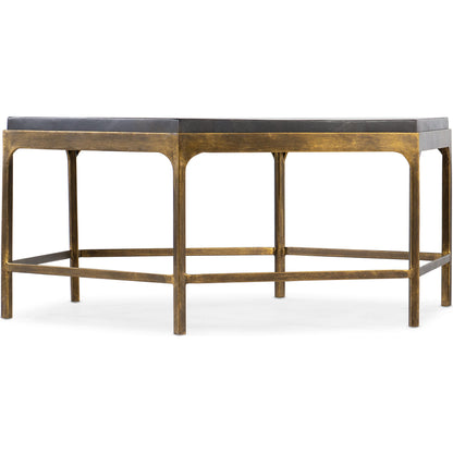 Commerce & Market Octavius Cocktail Table by Hooker Furniture in dark wood. Made from iron, mango wood in a transitional style.