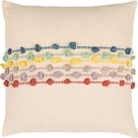 Maysville Pillow - 35554 by Surya in burgandy, light beige. Made from 75% cotton, 25% acrylic, 100% cotton in a eclectic & global style.