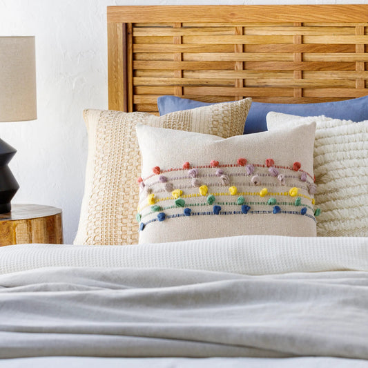 Maysville Pillow - 35554 by Surya in burgandy, light beige. Made from 75% cotton, 25% acrylic, 100% cotton in a eclectic & global style.