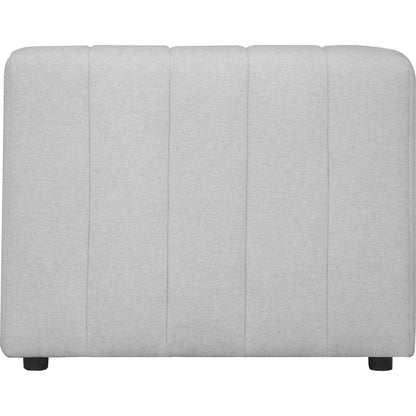 Lyric Arm Chair by Moe's Home Collection in gray. Made from upholstery: 100% polyester, pine, plywood frame, poly-flll cushions, s-spring suspension in a transitional style.