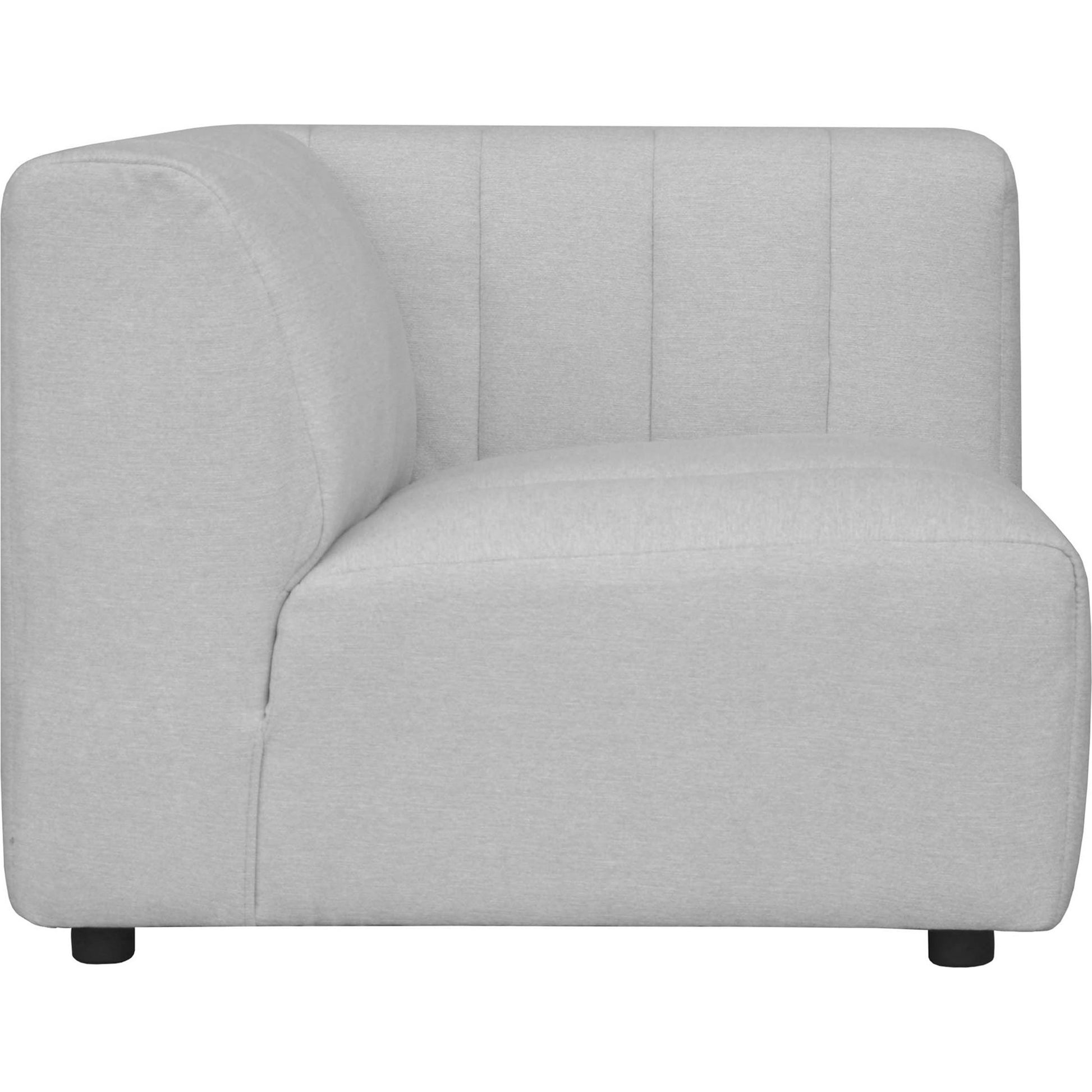Lyric Arm Chair by Moe's Home Collection in gray. Made from upholstery: 100% polyester, pine, plywood frame, poly-flll cushions, s-spring suspension in a transitional style.