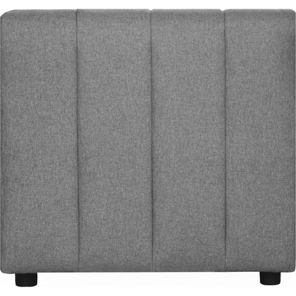 Lyric Slipper Chair by Moe's Home Collection in gray. Made from upholstery: 100% polyester, pine, plywood frame, poly-flll cushions, s-spring suspension in a transitional style.