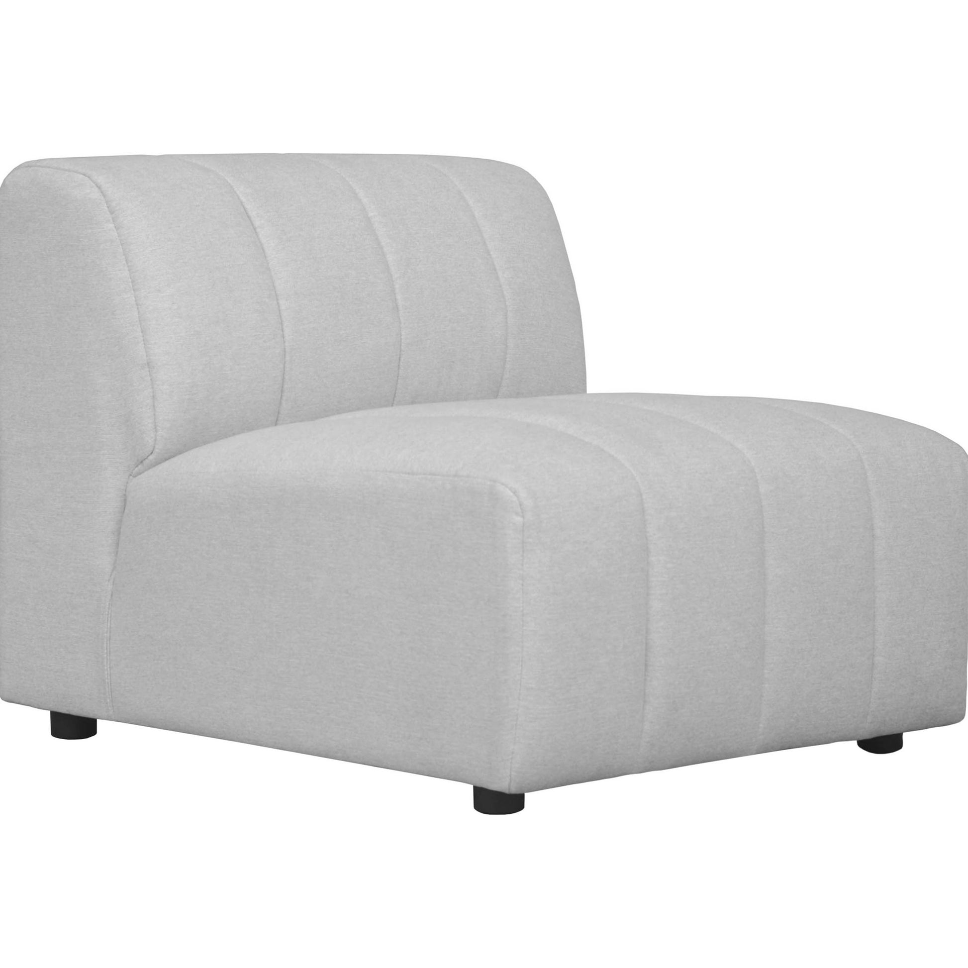 Lyric Slipper Chair by Moe's Home Collection in gray. Made from upholstery: 100% polyester, pine, plywood frame, poly-flll cushions, s-spring suspension in a transitional style.