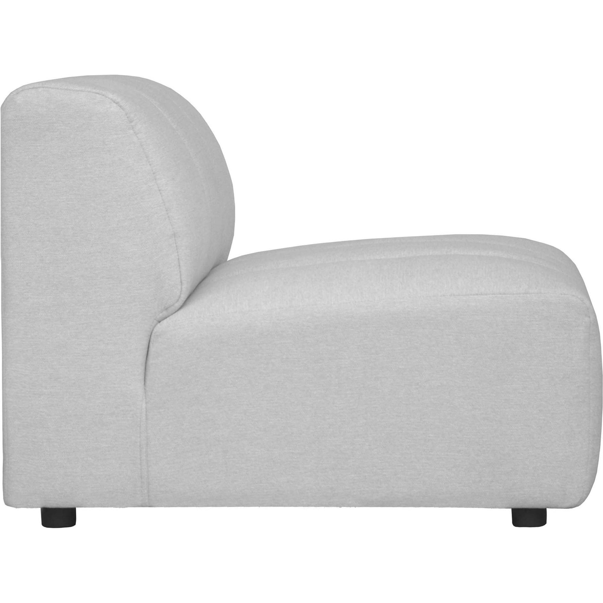 Lyric Slipper Chair by Moe's Home Collection in gray. Made from upholstery: 100% polyester, pine, plywood frame, poly-flll cushions, s-spring suspension in a transitional style.