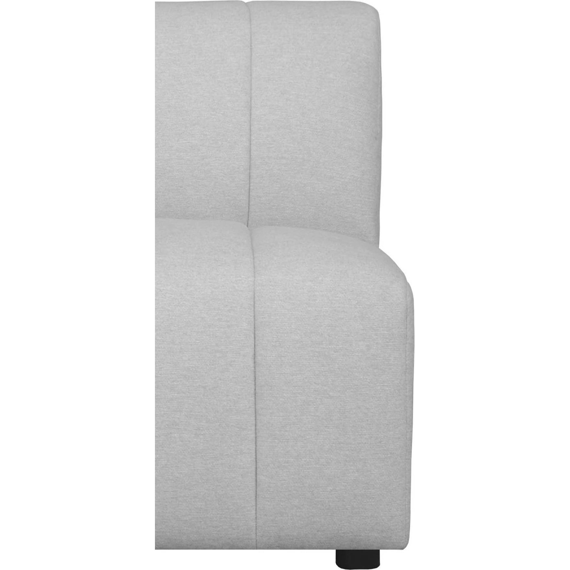 Lyric Slipper Chair by Moe's Home Collection in gray. Made from upholstery: 100% polyester, pine, plywood frame, poly-flll cushions, s-spring suspension in a transitional style.