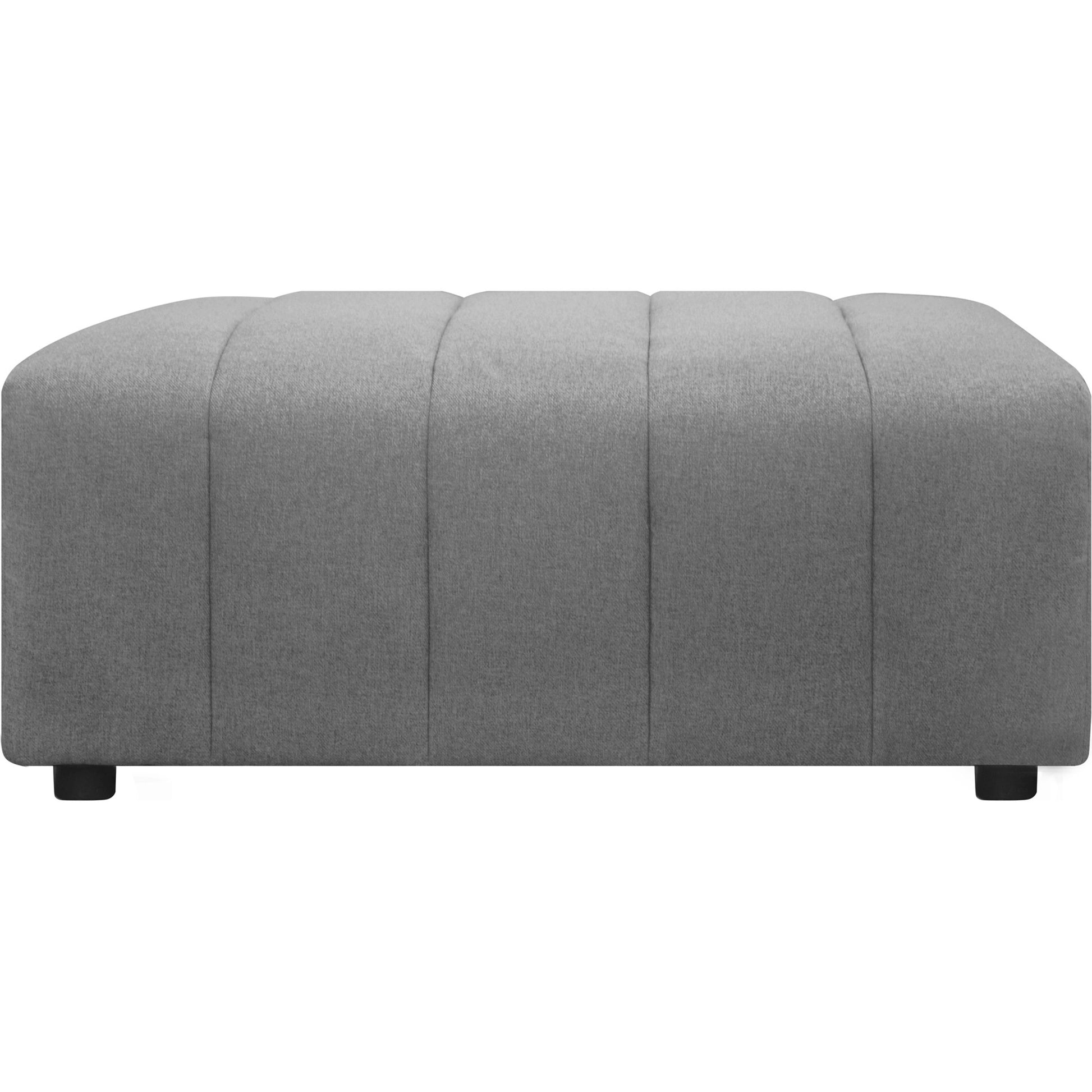 Lyric Ottoman by Moe's Home Collection in beige. Made from upholstery: 100% polyester, pine, plywood frame, poly-flll cushions, s-spring suspension in a transitional style.