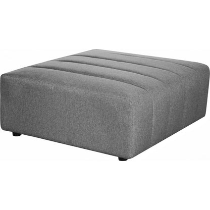Lyric Ottoman by Moe's Home Collection in beige. Made from upholstery: 100% polyester, pine, plywood frame, poly-flll cushions, s-spring suspension in a transitional style.