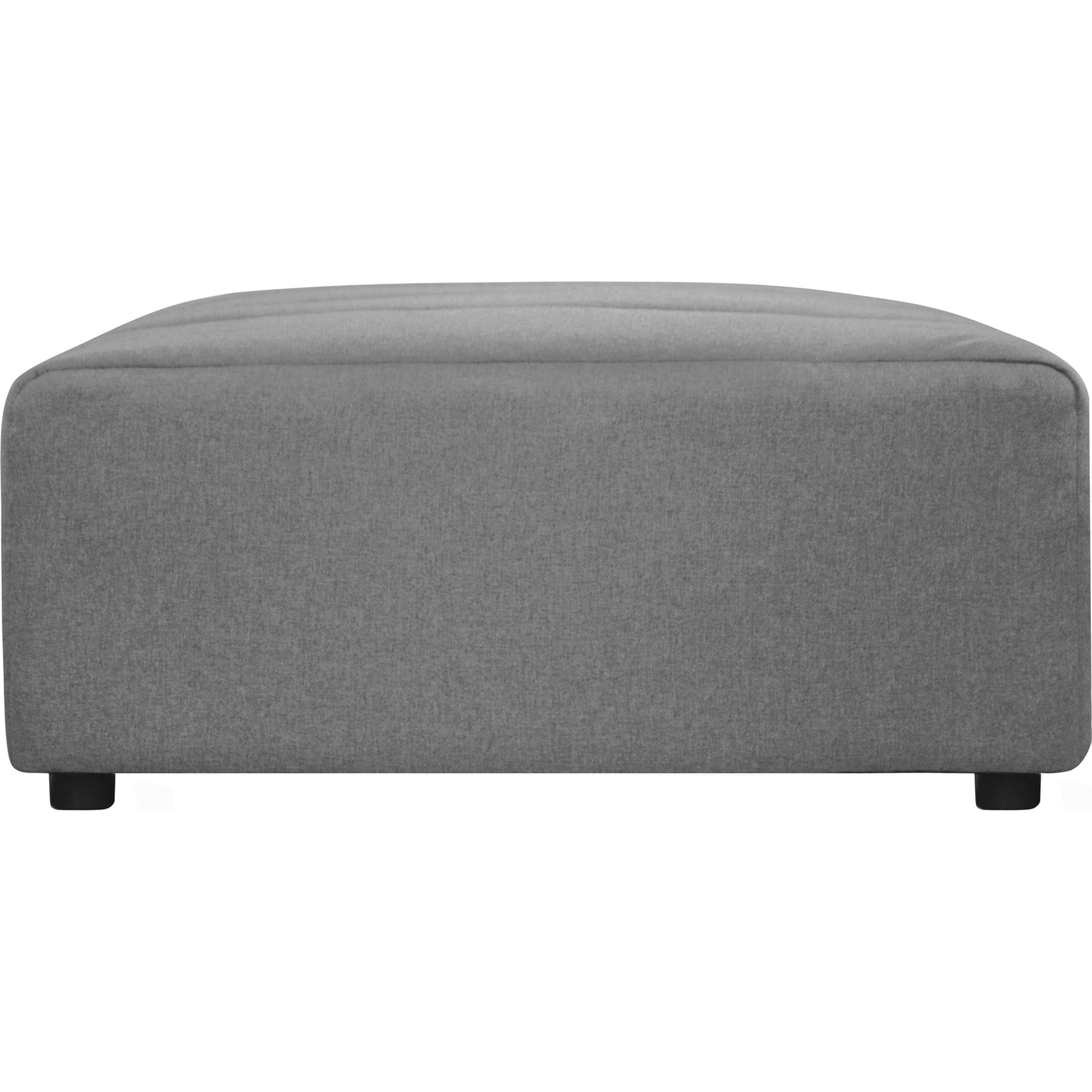 Lyric Ottoman by Moe's Home Collection in beige. Made from upholstery: 100% polyester, pine, plywood frame, poly-flll cushions, s-spring suspension in a transitional style.