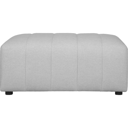 Lyric Ottoman by Moe's Home Collection in beige. Made from upholstery: 100% polyester, pine, plywood frame, poly-flll cushions, s-spring suspension in a transitional style.