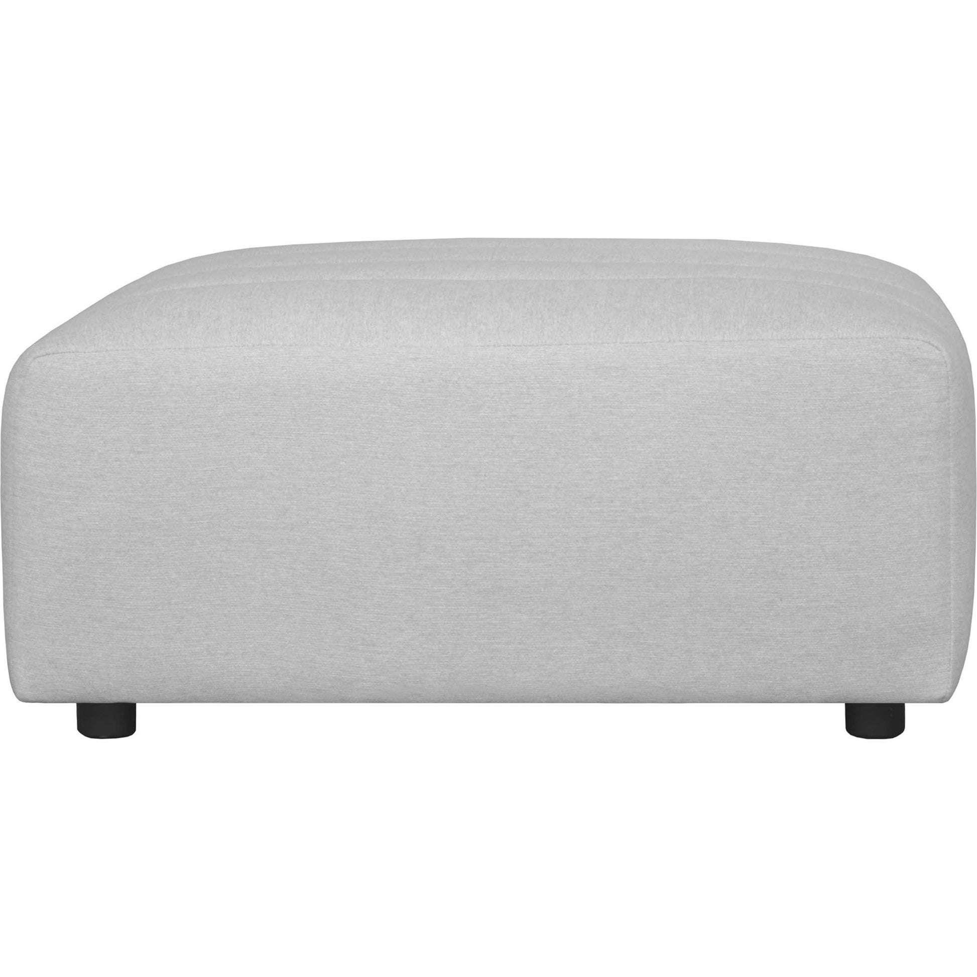 Lyric Ottoman by Moe's Home Collection in beige. Made from upholstery: 100% polyester, pine, plywood frame, poly-flll cushions, s-spring suspension in a transitional style.