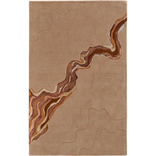 Serrano Transitional Rug - 8853F by Feizy in tan, orange. Made from unique in a unique style.